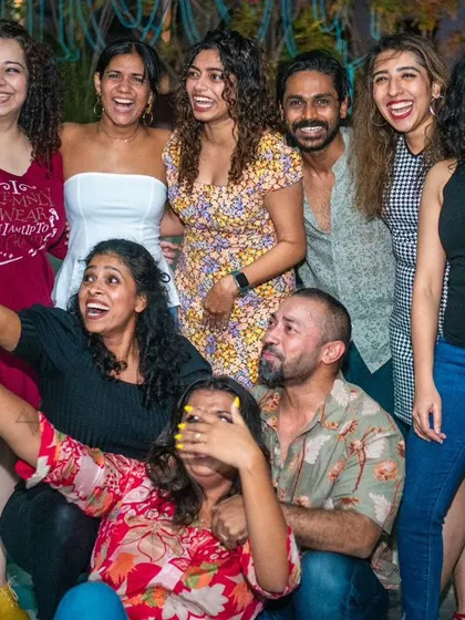 A fun, silly group photo. We're all about not taking ourselves too seriously and just having a good time.