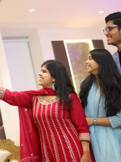 Capturing friends having fun together is what it's all about. This candid shot shows a group of guests taking a selfie, perfectly documenting the social and interactive nature of a get-together.