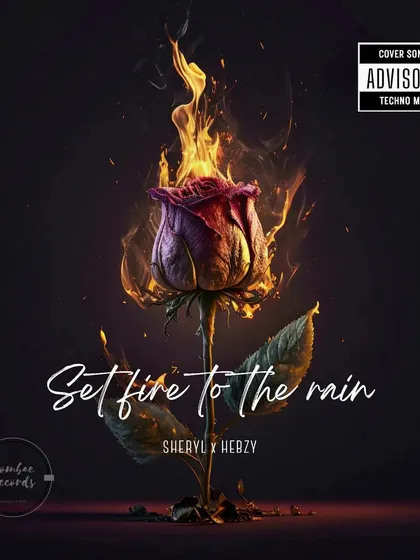 The cover art for my techno mix of Adele's 'Set Fire to the Rain', featuring vocals by Hebzy. This track is the fiery climax of the 'Reflection' EP's love story.
