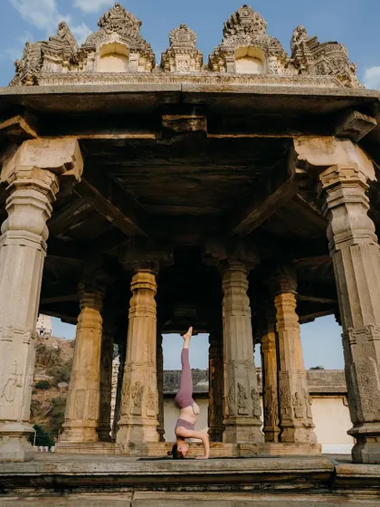 The leg-behind-head block of the Intermediate Series is considered a "contraceptive" in the Ashtanga world. Well, it didn't work for me! Here is how I modified the practice throughout my pregnancy.