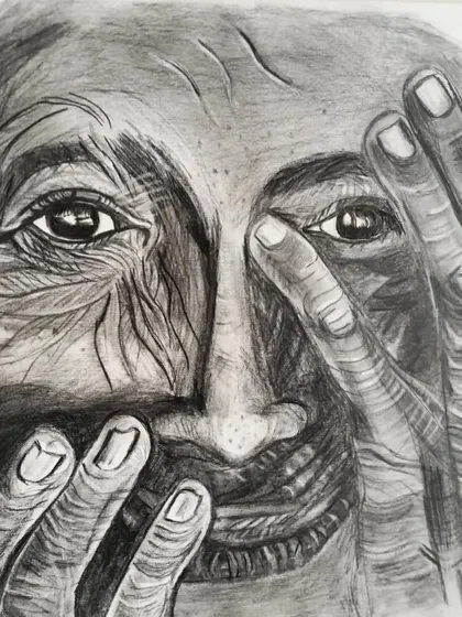 This realistic pencil sketch shows the level of detail and emotion we can achieve with just graphite. In my classes, I teach techniques for creating lifelike textures and expressions, helping you master advanced portrait drawing.