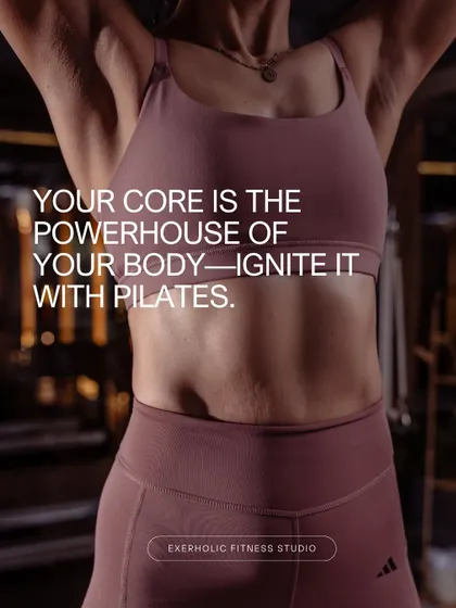 Your core is the powerhouse of your body. This image of a client's strong, engaged core is a testament to the transformative power of Pilates in building central strength and stability.