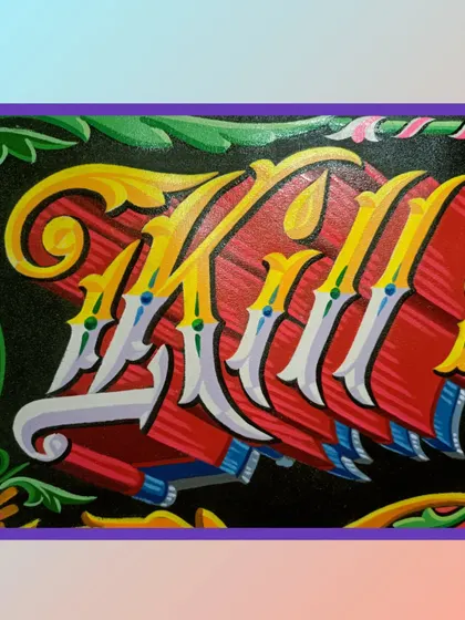 A slightly different angle of the "Kill Your TV" typography, showing the consistency of the 3D effect.