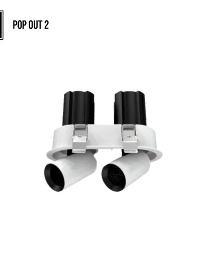 The Pop Out 2 is a rotatable round spotlight that offers unparalleled flexibility. Its 360-degree movability and dual-head design allow you to direct light precisely where it's needed.