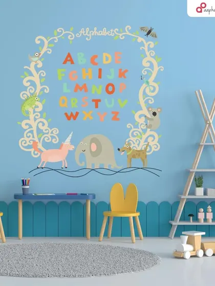 This alphabet and animal mural is a fantastic way to create an engaging and educational environment for toddlers and young children.