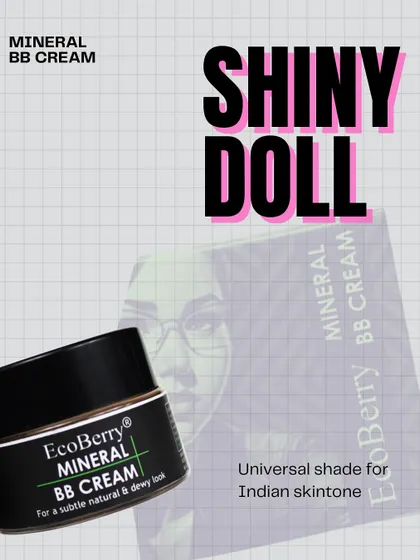 Achieve that "shiny doll" look with my Mineral BB Cream. It comes in a universal shade designed for a subtle, natural, and dewy finish on Indian skin.