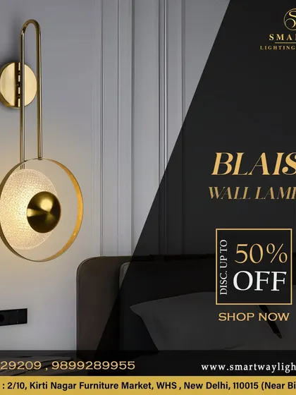 The Blais Wall Lamp is a beautiful and elegant piece with a textured glass disc and a gold finish. It's a perfect accent light for a sophisticated bedroom or living room.