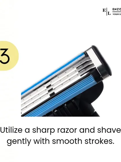 A sharp razor is your best tool for avoiding irritation. I teach clients to use gentle, smooth strokes and let the blade do the work, rather than applying excessive pressure.