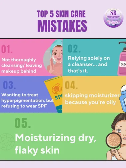 Are you making these top 5 skincare mistakes? From not cleansing properly to skipping SPF, these common errors could be why your routine isn't working. Let's fix them together.