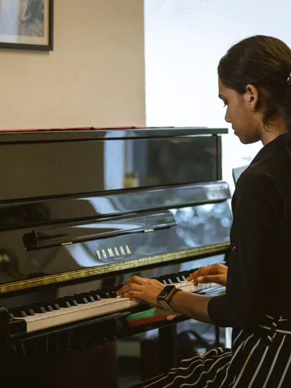 Another proud moment from our student recital. Our Yamaha piano is a favorite among our students for its beautiful tone and feel.