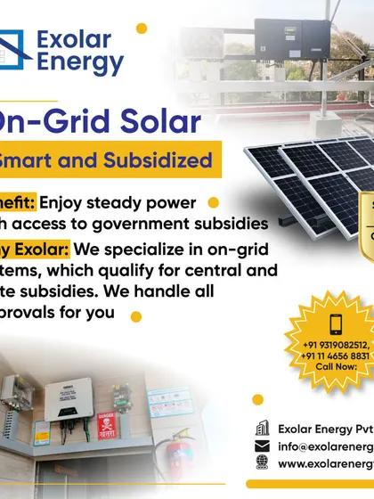 On-grid solar systems are smart, subsidized, and provide steady power. We specialize in these systems and handle all government approvals for you.