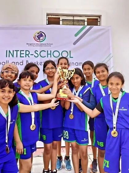 Our youngest champions. The Grade 5 and below team from Legacy School after winning their inter-school competition.