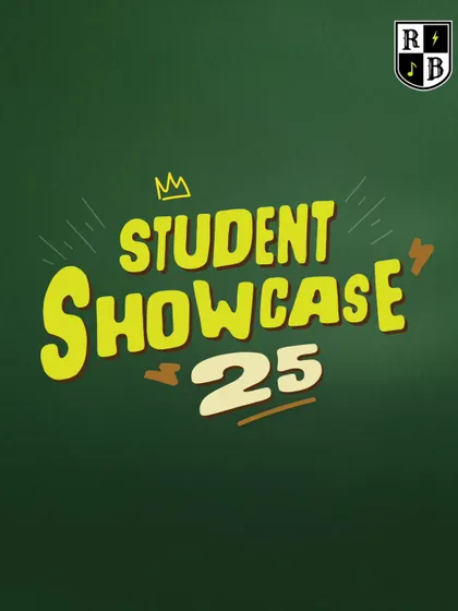 The official poster for Student Showcase '25. Get ready for a day of incredible music and good vibes.
