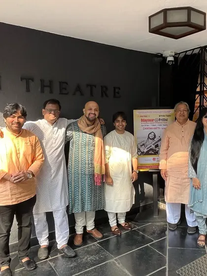 With the organizers and fellow musicians at the Udayswar morning concert at Prithvi Theatre. It's always wonderful to connect with the people who make these events happen.