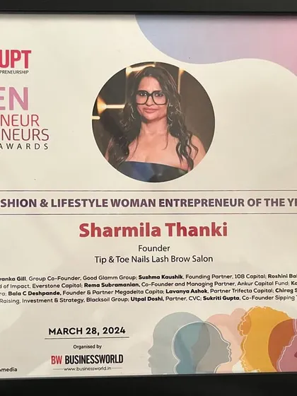 I am so proud of my founder, Sharmila Thanki, for being named Fashion & Lifestyle Woman Entrepreneur of the Year. Her dedication and vision are the heart of this brand.