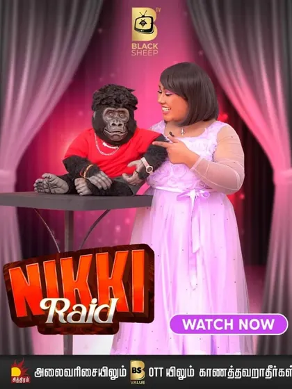 A promotional poster for 'Nikki Raid'. Our show is an entertaining and informative chat show perfect for brands targeting students and young adults.