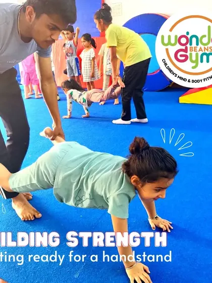 We take it one step at a time, preparing these little hands for beautiful handstands. Strengthening the hands and arms is crucial for writing, sports, and many other daily activities.