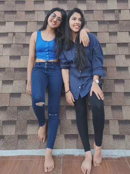A casual photo with my sister. Our bond is the foundation of our dance studio's warm and welcoming atmosphere.