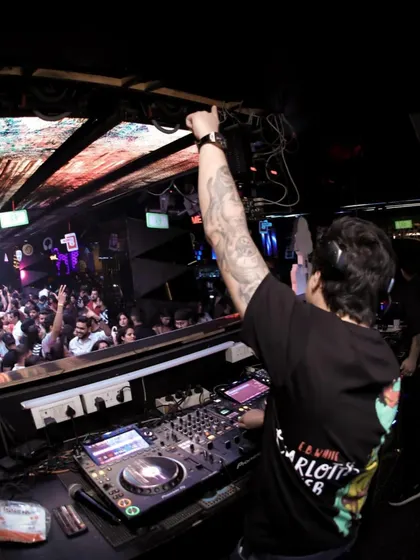 From my view at the console, this is the best sight in the world. Leading a massive crowd at my home ground, Priveé Delhi, as they connect with the music. My focus is always on reading the room and building an unforgettable atmosphere.