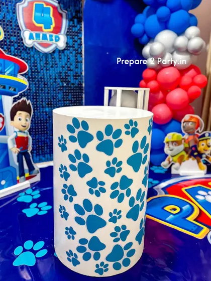 See more of my Paw Patrol party decorations, showcasing the lookout tower, themed plinths, and vibrant balloon arrangements that bring Adventure Bay to your celebration.