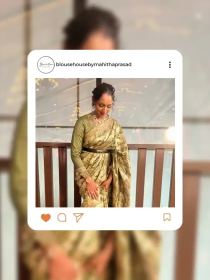 A social media feature of the same client, showcasing her modern yet classic style.