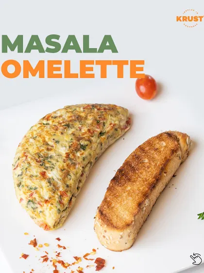 For those who like a little spice in the morning, our Masala Omelette is packed with fresh herbs and spices, served with a side of toast.