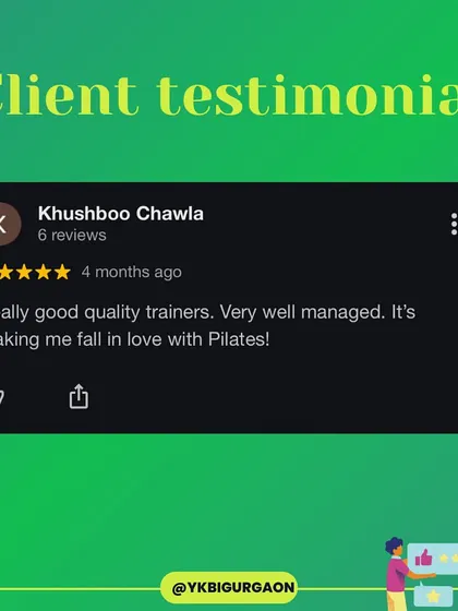 "Really good quality trainers. Very well managed. It's making me fall in love with Pilates!" My goal is to make you fall in love with the process of getting stronger.