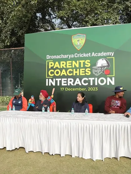 A panel of our coaches and a professional dietician during the parent-coach interaction day. This open forum allows for transparent communication and ensures everyone is aligned in supporting our players' growth, both on and off the field.