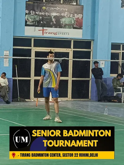 A player stands ready between points during a tournament at our Tirang Badminton Centre in Rohini. The atmosphere is focused yet friendly, encouraging everyone to play their best.