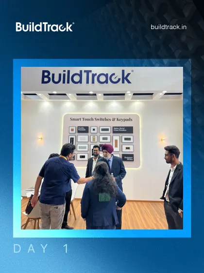 Our team greeting visitors on Day 1 of the Smart Home Expo. We were ready and excited to showcase our latest innovations.