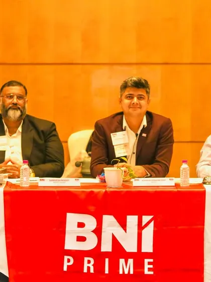 A BNI meeting is the first lesson in discipline. Being on time, maintaining decorum, and greeting everyone with respect are the real strengths that make our businesses shine. Here I am with my fellow leadership team members.