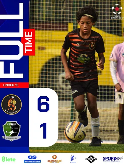 A 6-1 victory for our U13 team against Charkop FC in the Youth Championship.