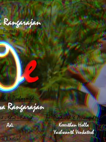 Posters for "ನೀ", featuring scenes from the music video and crediting the amazing team that helped bring it to life, including my mother as the presenter.