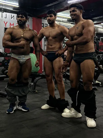 Post-workout posing check with my clients. We are all preparing for war, and we do it together.