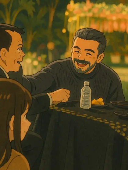 Another beautiful, anime-style illustration capturing the joy of sharing a meal. It reflects our belief that food brings people together and creates lasting memories.