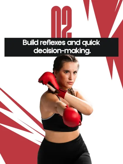 This graphic highlights a key benefit of our training: building sharp reflexes and quick decision-making skills, which are crucial for self-defense.