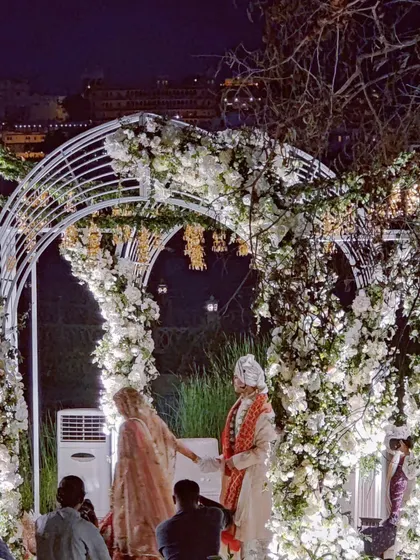 A quiet moment during the wedding ceremony. We manage the flow of the event so that the couple and their families can be fully present for the rituals and traditions.