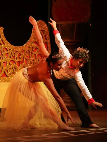 A moment for royalty. Our King and Queen from the Snow White ballet set the stage on fire with their powerful and graceful partner work.