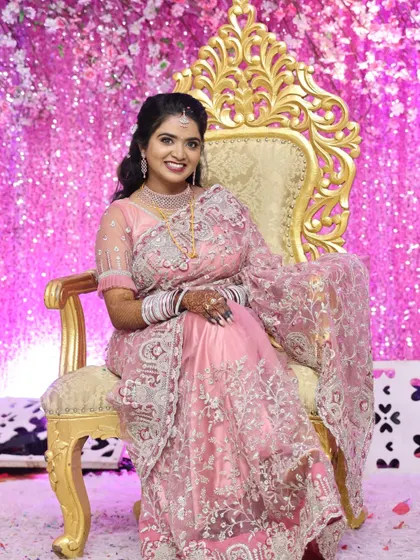 For your reception or sangeet, you need something that sparkles. This American Diamond (AD) necklace set with a matching maangtika is designed to catch the light and make you shine during your evening celebrations.