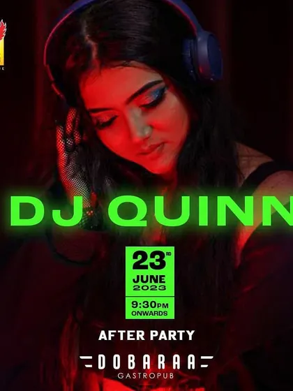 Flyer for an after party event at Dobaraa Gastropub, located in Phoenix Marketcity, Bangalore.
