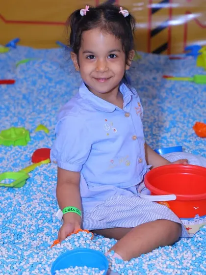 Our giant ball pit is a sea of fun! It's a safe and exciting place for toddlers to play, explore, and make new friends.