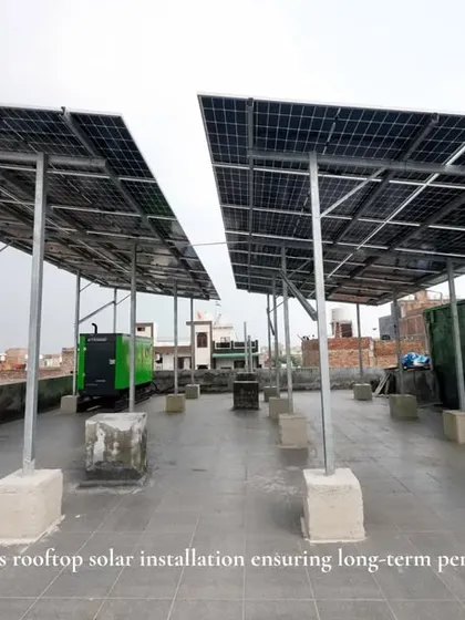 The meticulously installed solar panels at Jivaasha Neo Hospital, engineered for long-term performance and reliability in a demanding commercial environment.