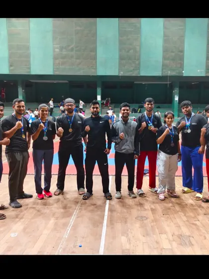 The team that trains together, wins together. Our entire senior contingent stands proud with their medals after a successful campaign at the WAKO Maharashtra State Championship.