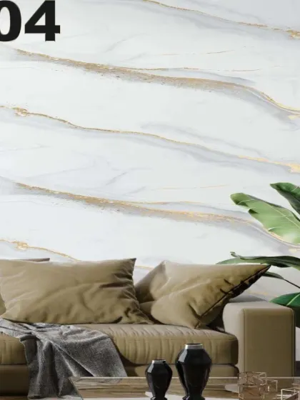 White marble mein subtle golden veins wali yeh sheet ek classic aur timeless choice hai. Yeh kisi bhi space ko elegant bana sakti hai.