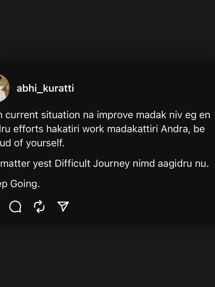If you are putting in the effort to improve your current situation, be proud of yourself. No matter how difficult the journey is, keep going.