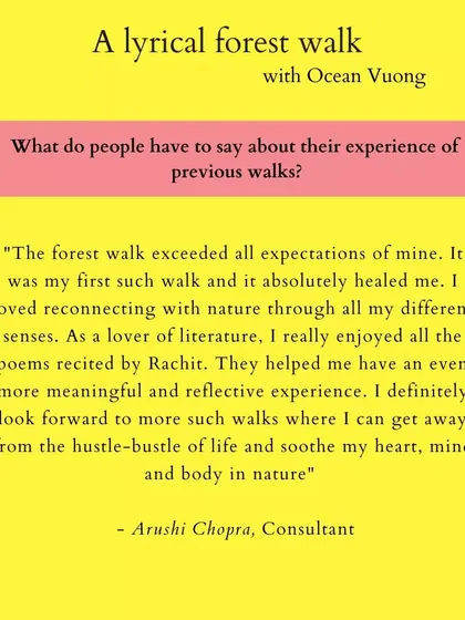These are more reflections from people who have joined my walks. Their words speak to the soul-nourishing, meditative, and connecting power of blending poetry with nature. I am so grateful for their willingness to share their experiences.