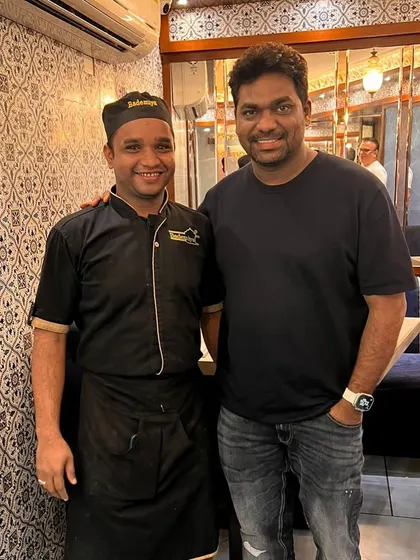 Zakir Khan with our staff at the Bandra outlet. He knows where to find the best biryani.