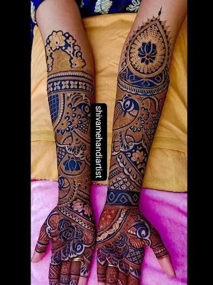 A unique design using negative space to create a bold effect. The artwork features peacocks and floral patterns with a modern, artistic touch.