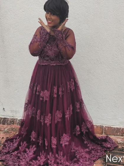 A cute and playful pose in the gown. Even in elegant attire, I always like to bring a touch of my fun-loving personality.