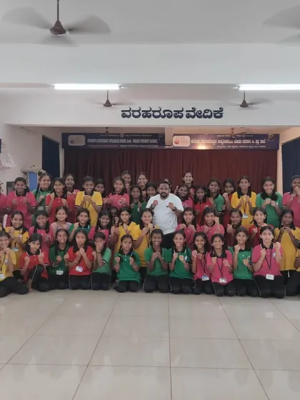 A self-defense workshop for the girl students of Kuvempu Government School in Mangalore. We are committed to empowering the next generation with vital safety skills.